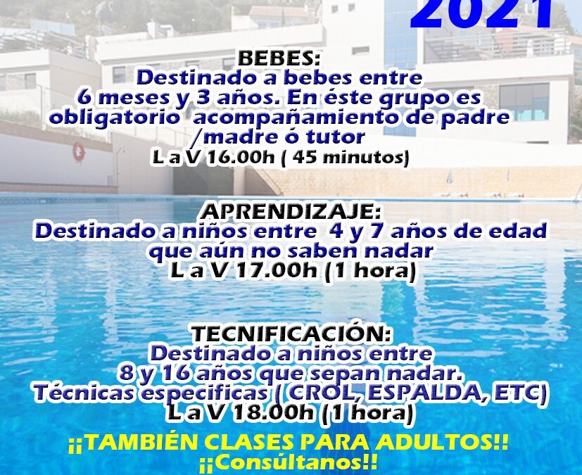 Cursos Natación Intensivos 2021