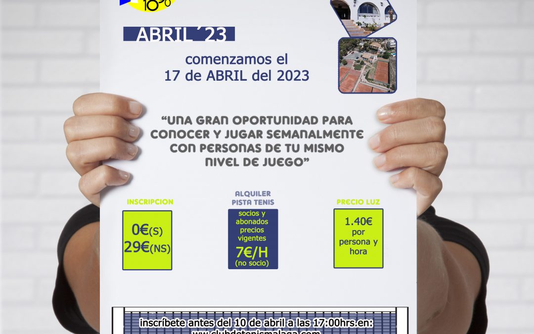 LIGA DE TENIS ABRIL 2023