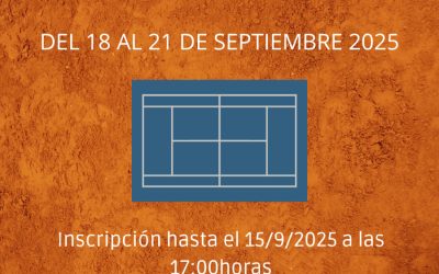 TORNEO ABSOLUTO Y JUVENIL MASCULINO/FEMENINO DE TENIS