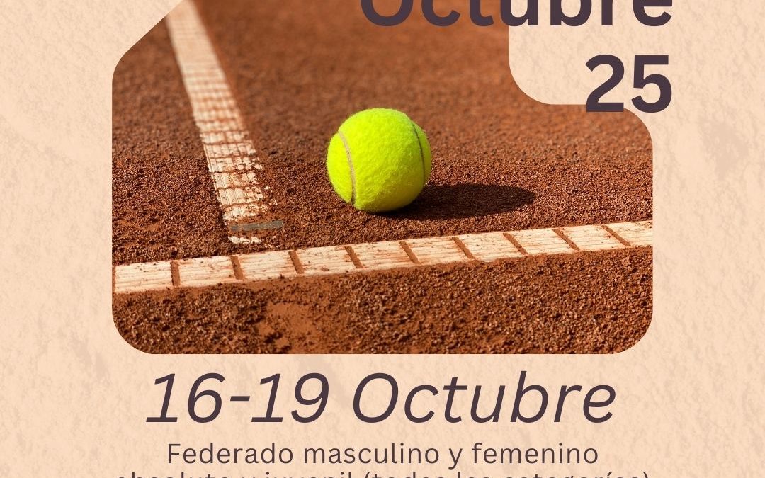 TORNEO DE TENIS OCTUBRE 2025
