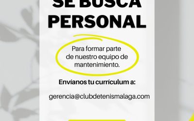 Se busca personal mantenimiento